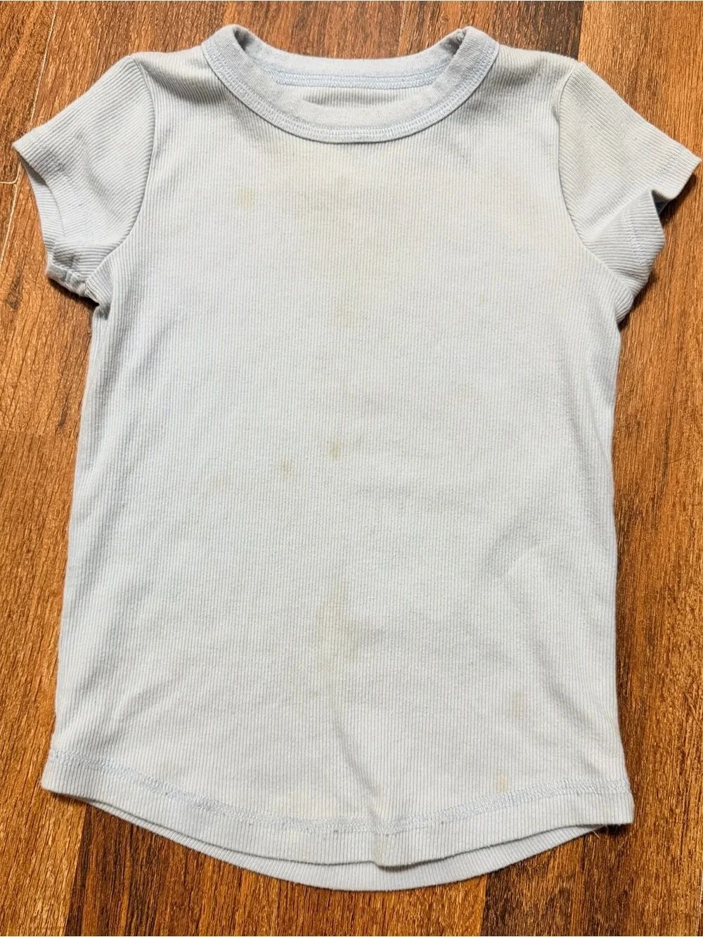 abercrombie kids Light Blue Ribbed Short Sleeve Tee